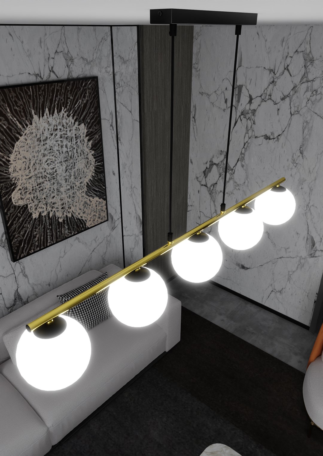 Hanglamp Gauloro Zwart Ø14 cm - Afbeelding 7