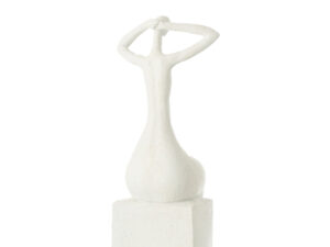 Beeld Fleessik Polyresin Wit H38 cm