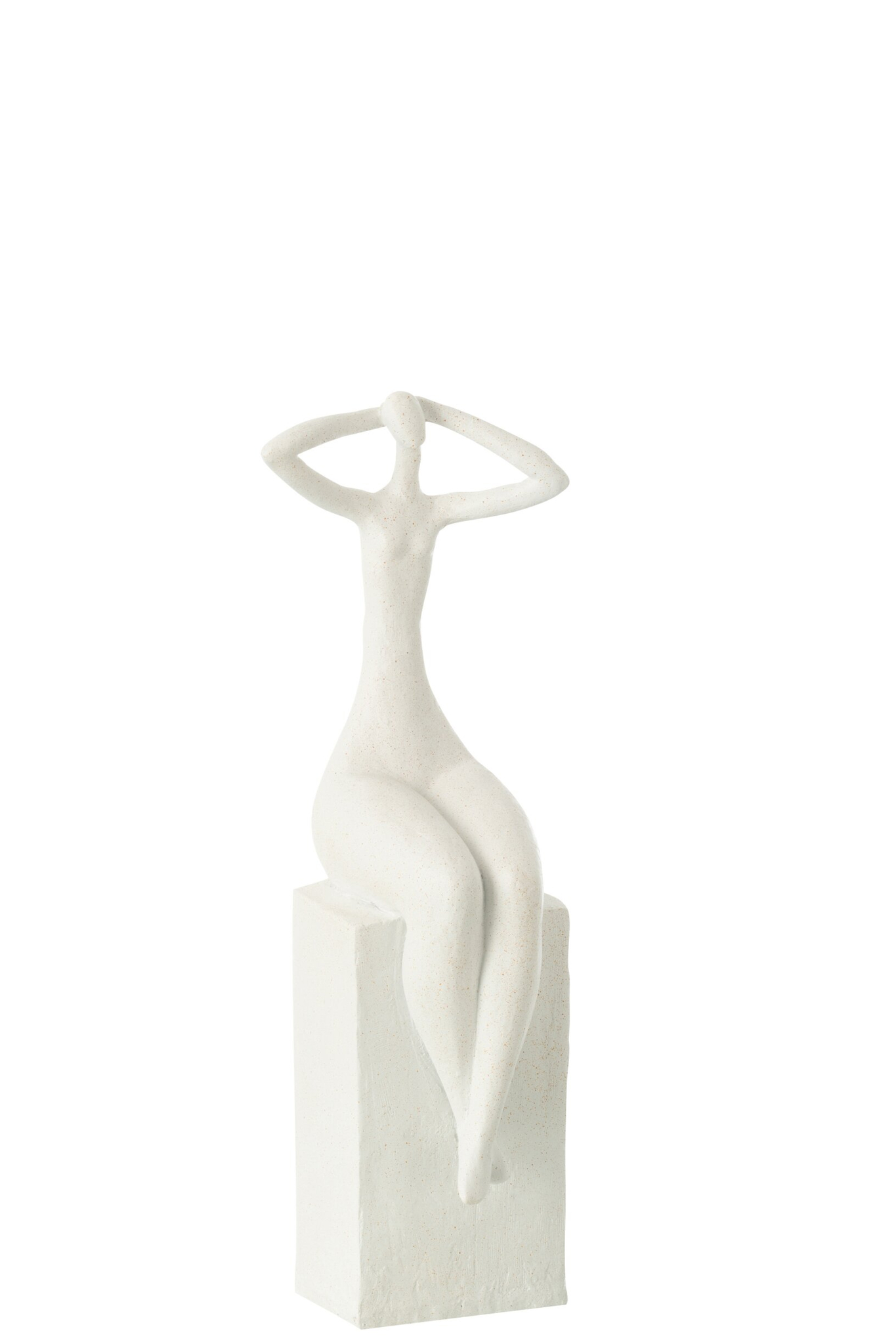 Beeld Fleessik Polyresin Wit H38 cm - Afbeelding 4