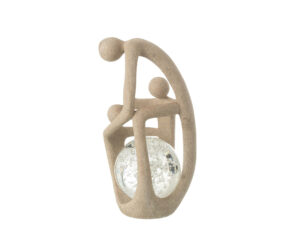 Decoratiebal Kaurmora Polyresin Naturel - Set van 2