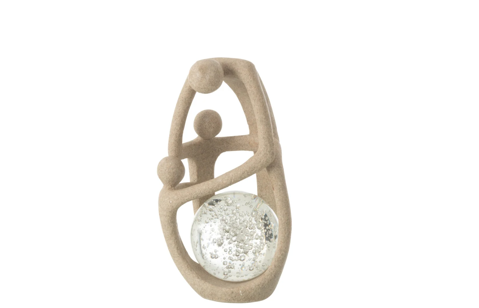 Decoratiebal Kaurmora Polyresin Naturel - Set van 2 - Afbeelding 3