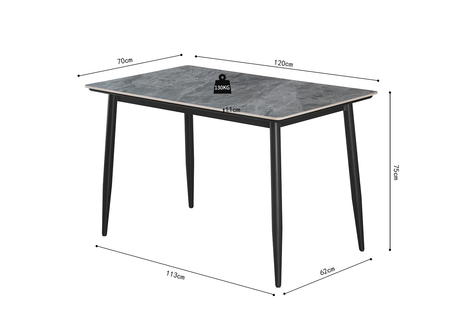 Tafel Taudak 120 cm - Afbeelding 14
