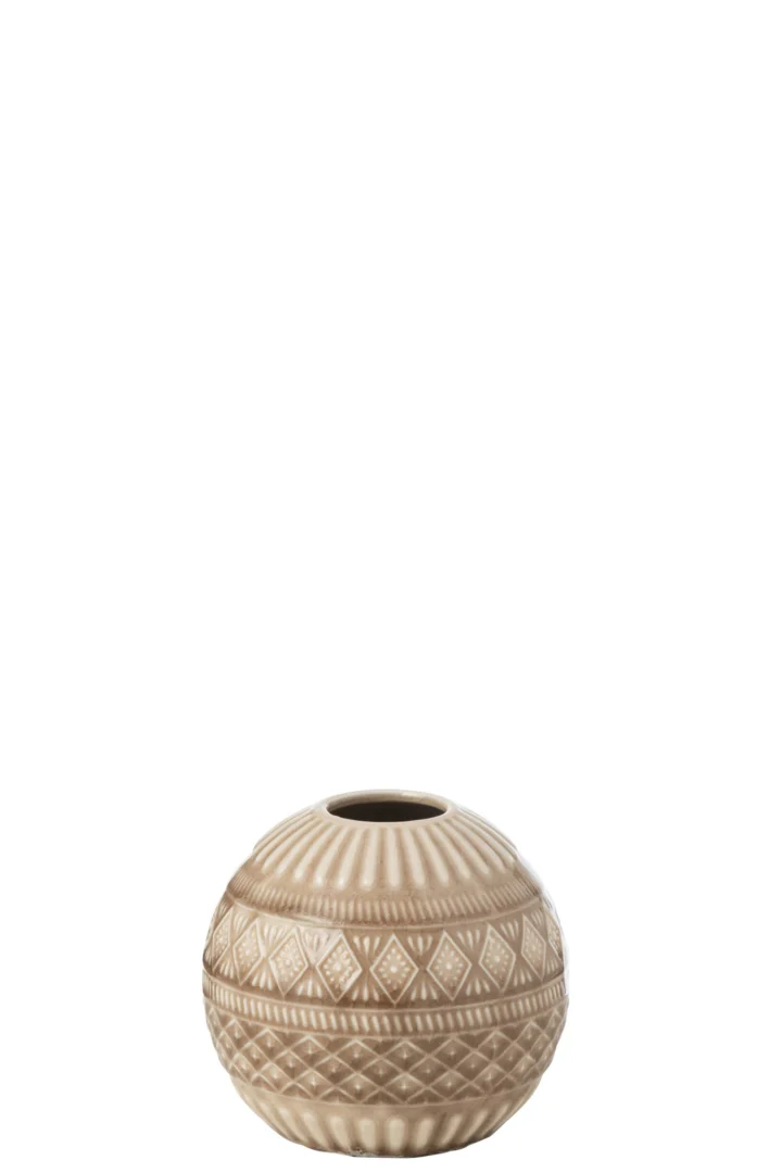 Vaas Vandio Porselein Bruin H11,5 cm - Afbeelding 2