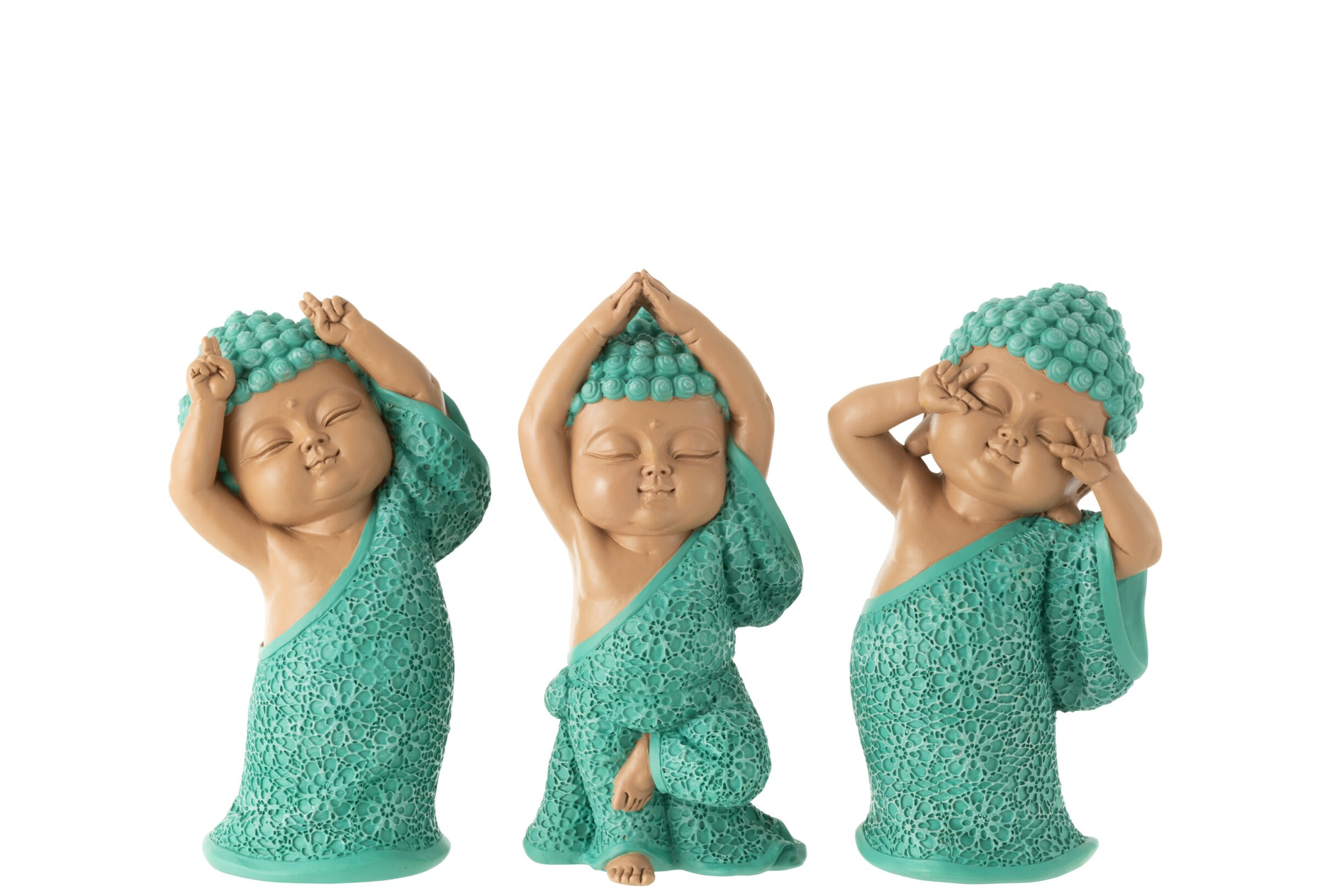 Beeld Grordella Polyresin Meerkleurig H20 cm - Set van 3 - Afbeelding 3