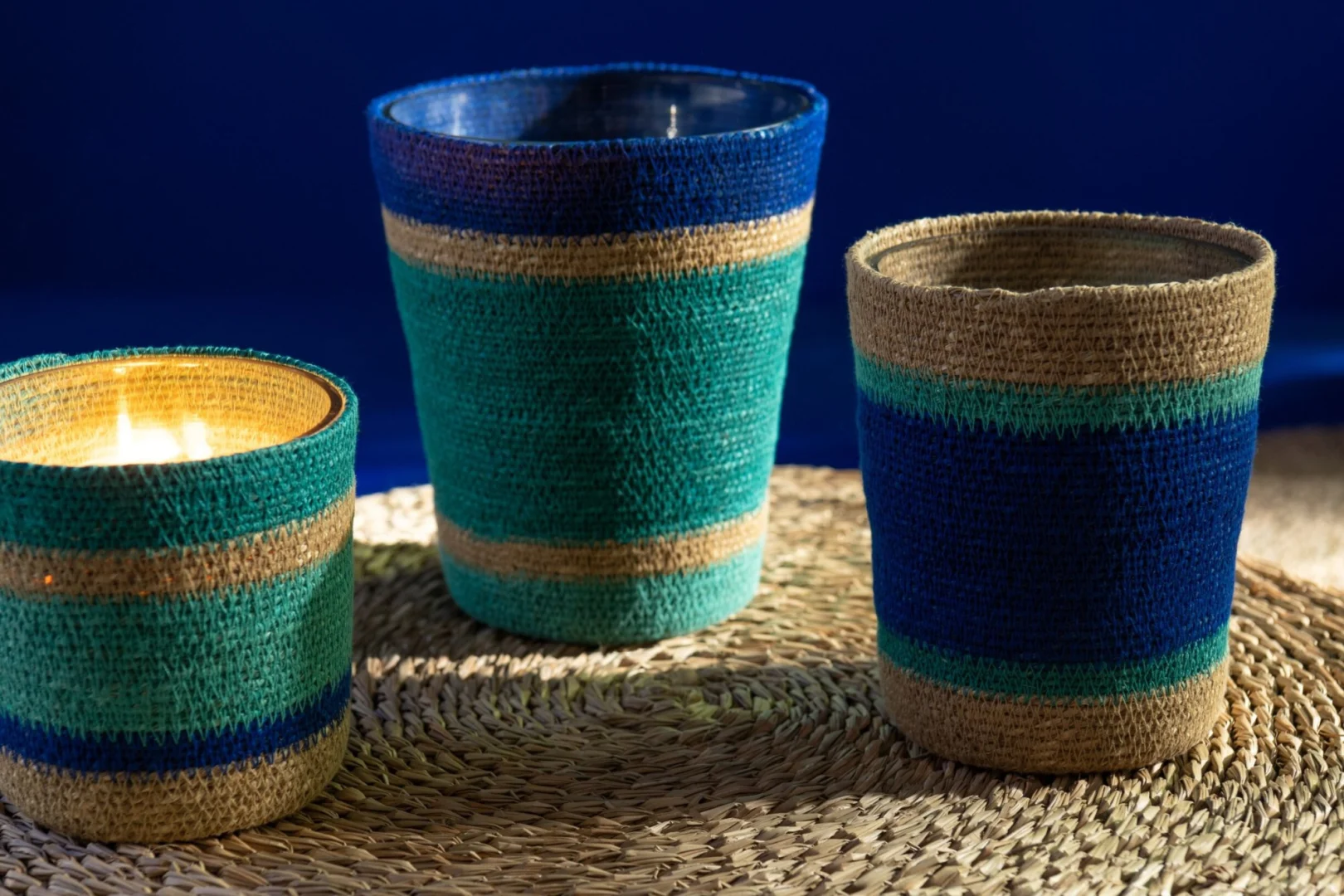 Geurkaars Staroro Glas Blauw - Afbeelding 2