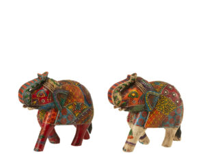 Decoratiefiguur Mildan Mangohout Meerkleurig - Set van 2