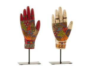 Woonaccessoire Diermonte Mangohout Meerkleurig - Set van 2