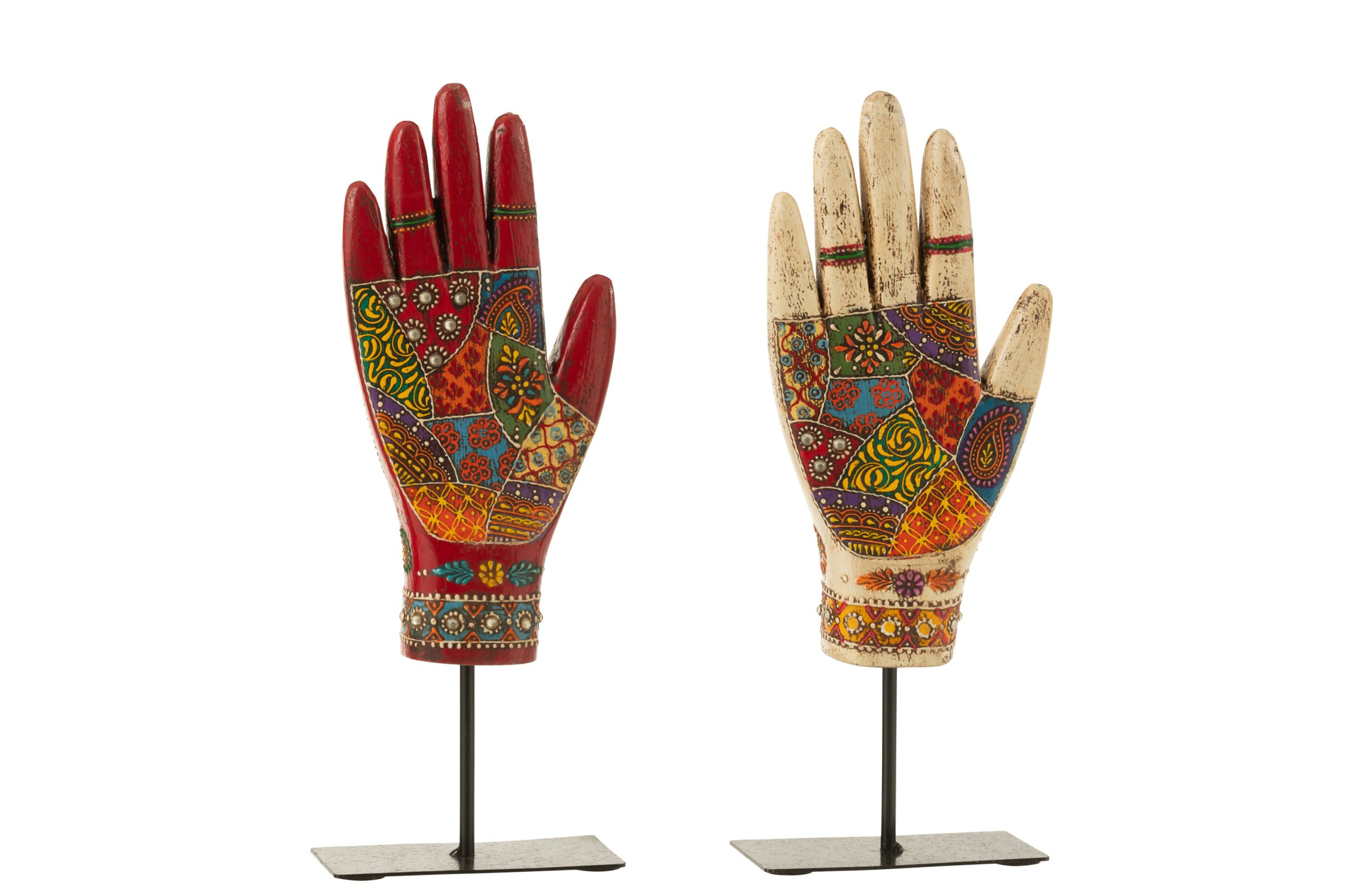 Woonaccessoire Diermonte Mangohout Meerkleurig - Set van 2