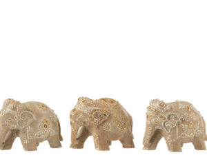 Decoratiefiguur Daarmund Mangohout Meerkleurig - Set van 3