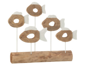 Decoratiefiguur Faulvero Mangohout Meerkleurig - Set van 5