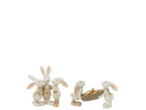Decoratiefiguur Nime Steen Meerkleurig - Set van 2