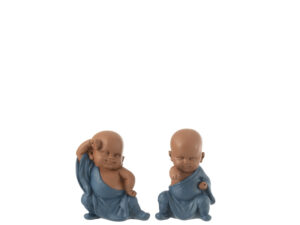 Beeld Vunek Polyresin Meerkleurig H11 cm - Set van 2