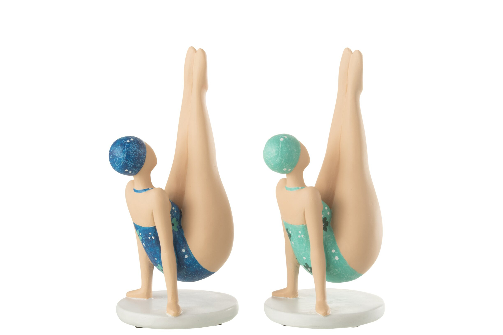 Beeld Heernor Steen Meerkleurig H26 cm - Set van 2
