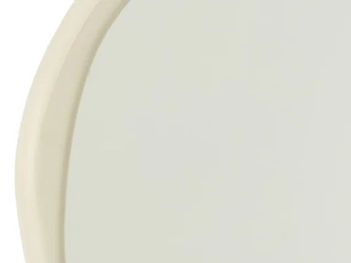 Spiegel Moderna wit, ronde MDF lijst, strak en compact wandmodel