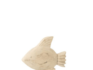 Decoratiefiguur Caullek Mangohout Naturel H31 cm