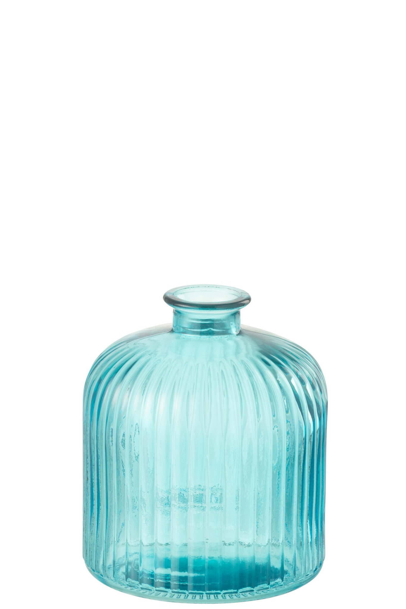 Vaas Geelvand Glas Blauw H18 cm - Afbeelding 3