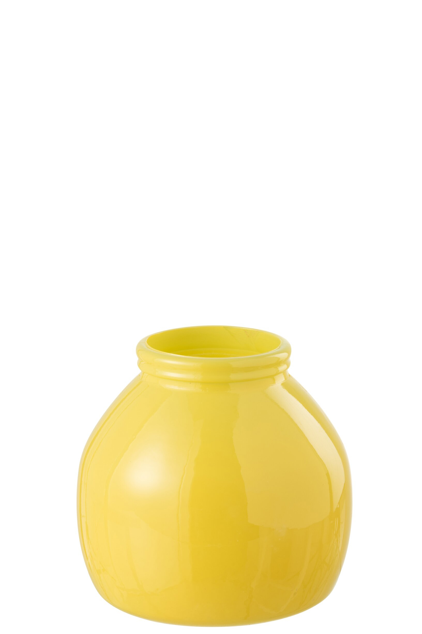 Vaas Klaunel Glas Geel H20 cm - Afbeelding 2