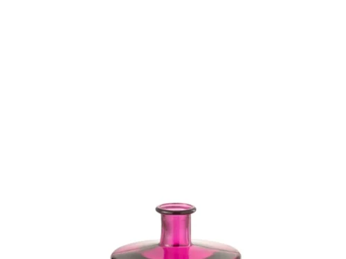 Roze Akkrum vaas van glas met elegante, ronde vorm en compacte H26 cm afmeting