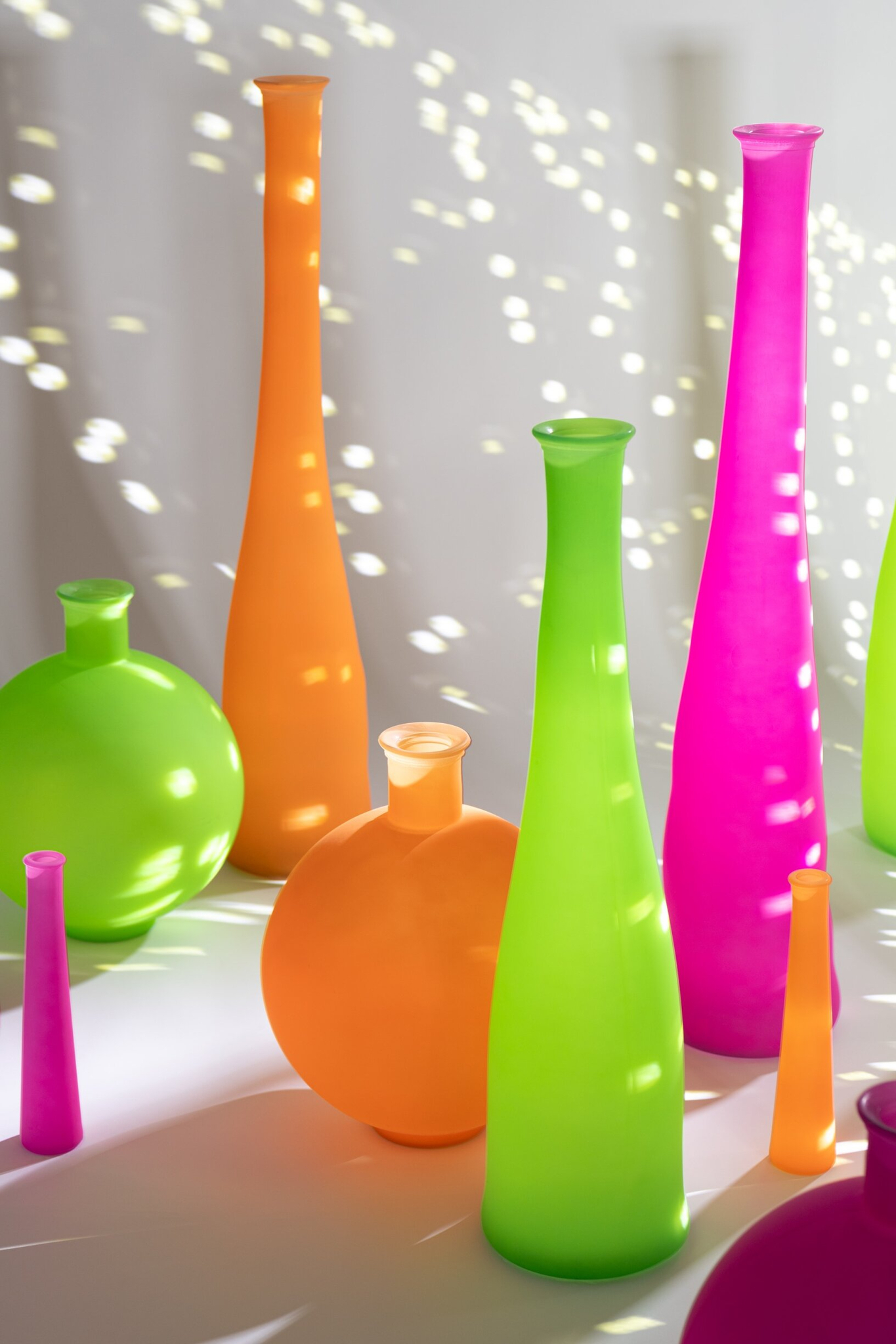Vaas Jasin Glas Oranje H100 cm - Afbeelding 2