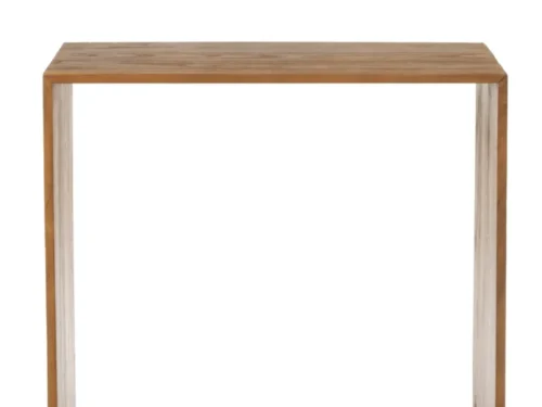 Wandrek Staria Hout 100 cm, bruin houten rek met open vak en natuurlijke uitstraling