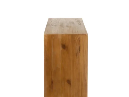 Wandrek Fleissand van bruin hout, strak rechthoekig design voor warme wanddecoratie, set van 4 vakken