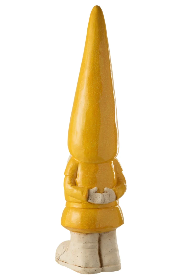 Decoratiefiguur Deirmal geel, 96 cm hoog, modern decoratief accent voor binnen of buiten