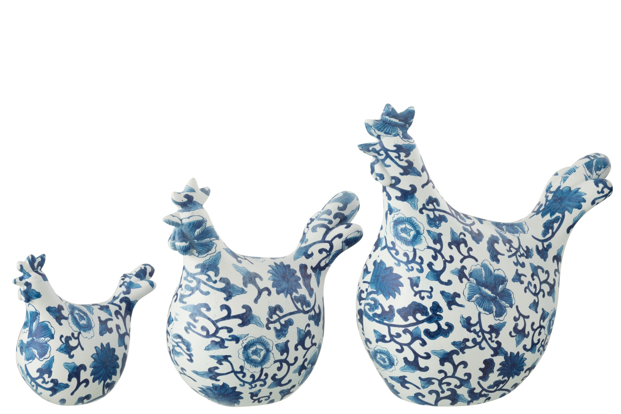 Beeld Vooke Polyresin Meerkleurig H22 cm - Set van 3
