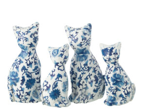Beeld Luna Polyresin Meerkleurig H22 cm - Set van 2