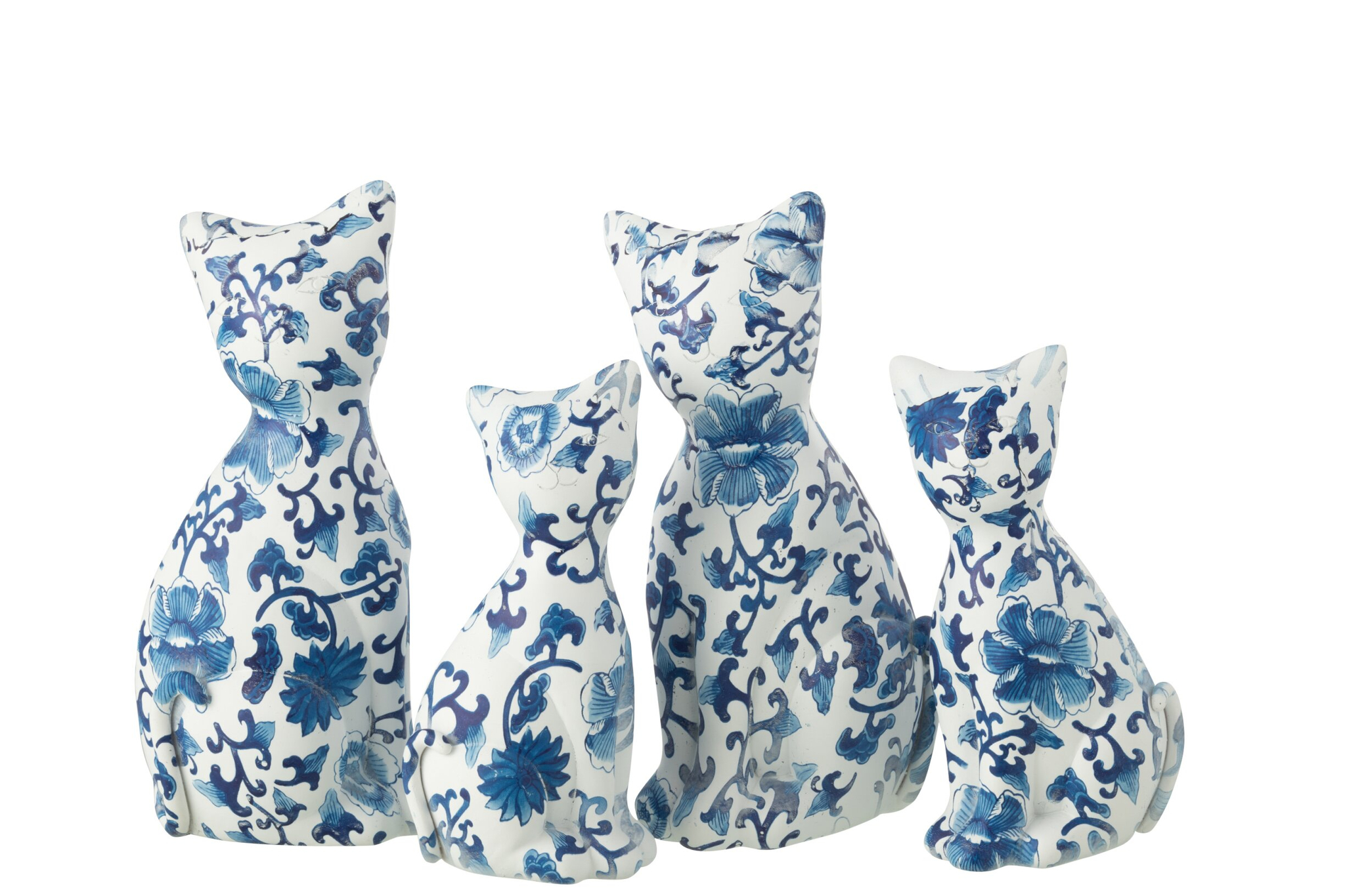 Beeld Luna Polyresin Meerkleurig H22 cm - Set van 2