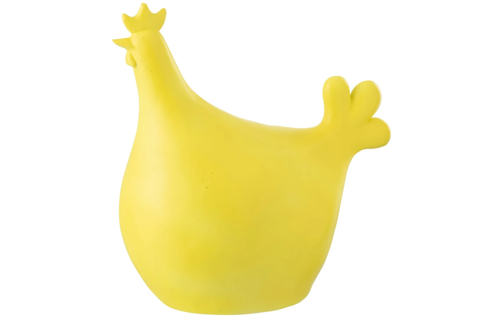 Decoratiefiguur Bratek geel polyresin kip, H35 cm, vrolijk accent voor tuin of terras