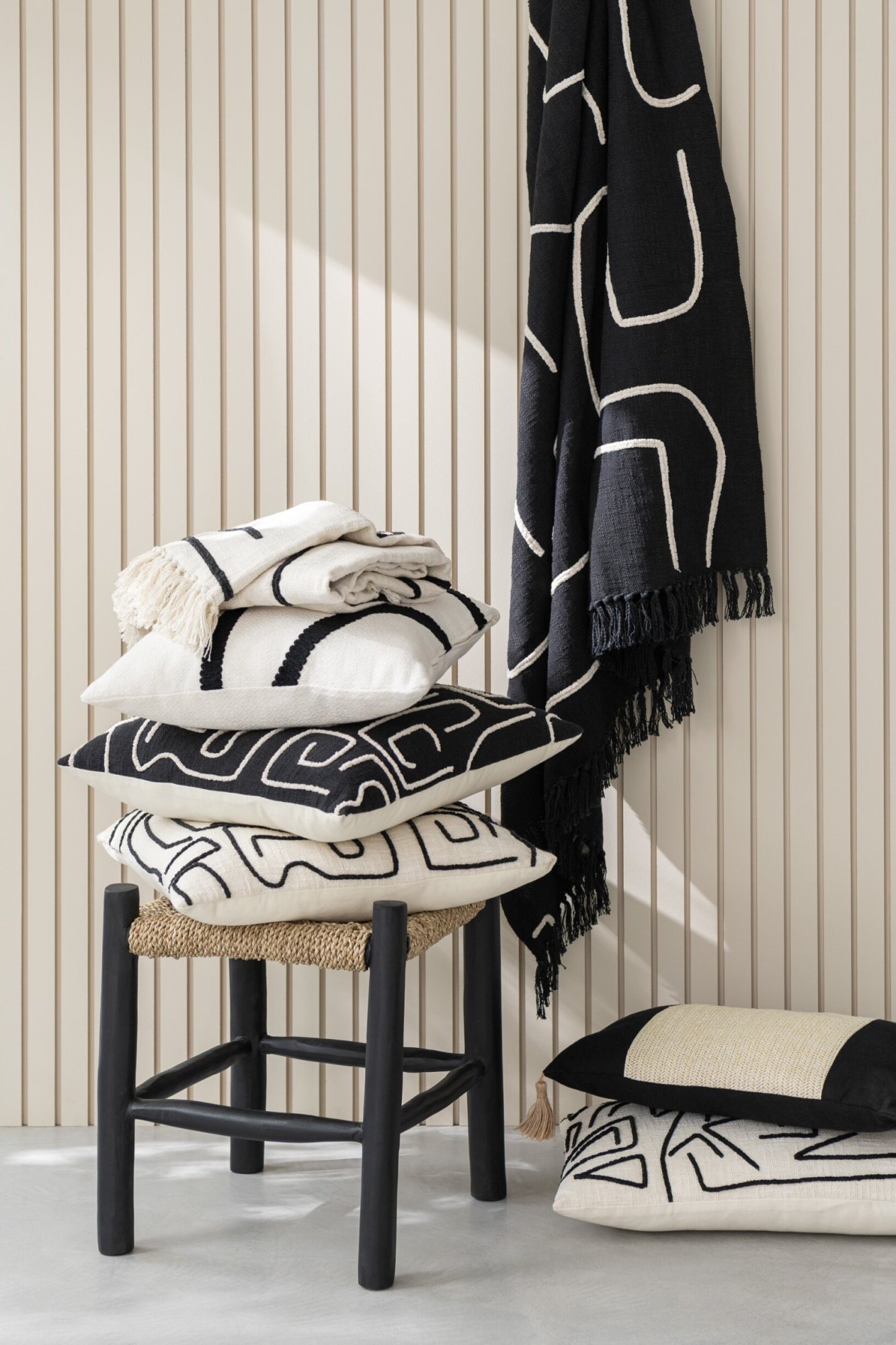 Plaid Kaurrine Zwart - Afbeelding 4