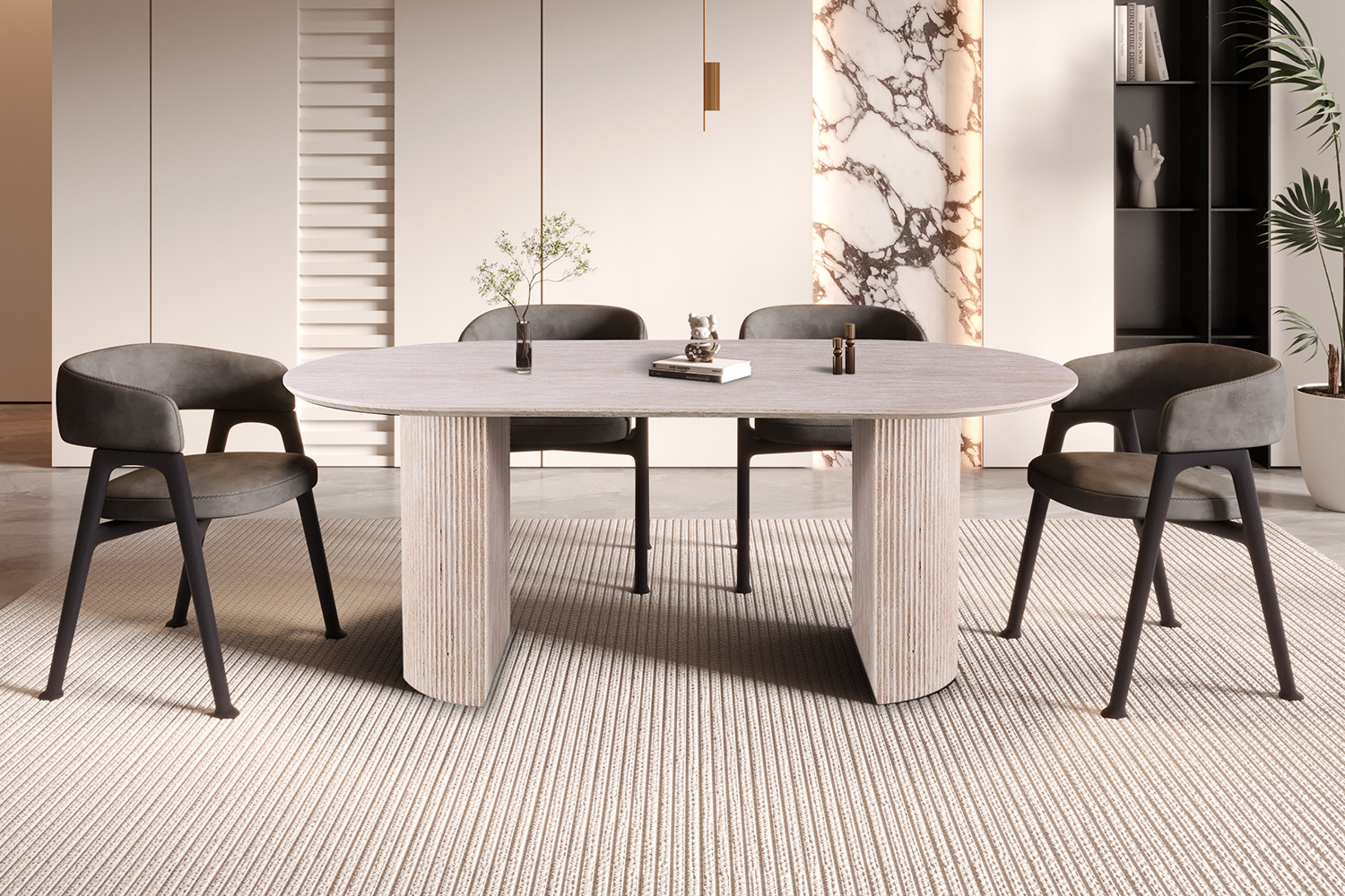 Tafel Nerdar Travertin 200 cm