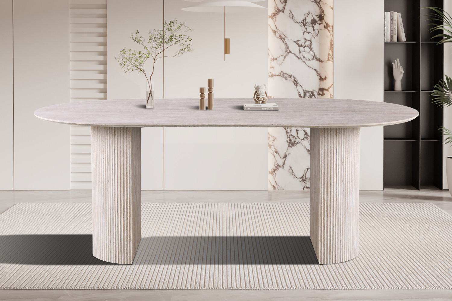 Tafel Nerdar Travertin 200 cm - Afbeelding 2