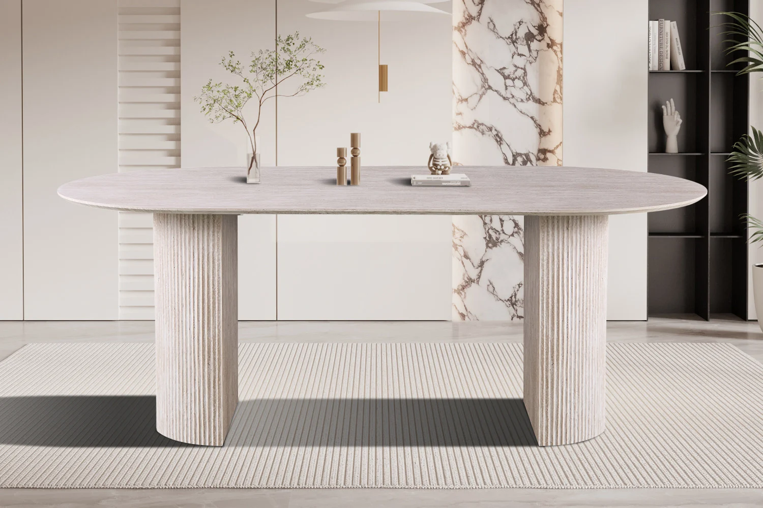 Tafel Nerdar Travertin 200 cm - Afbeelding 2