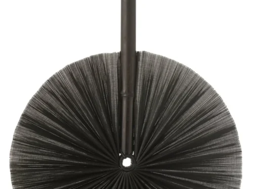 Wanddecoratie Caantin Zwart, ronde bamboe wanddecoratie met zwart accent en ophanglus