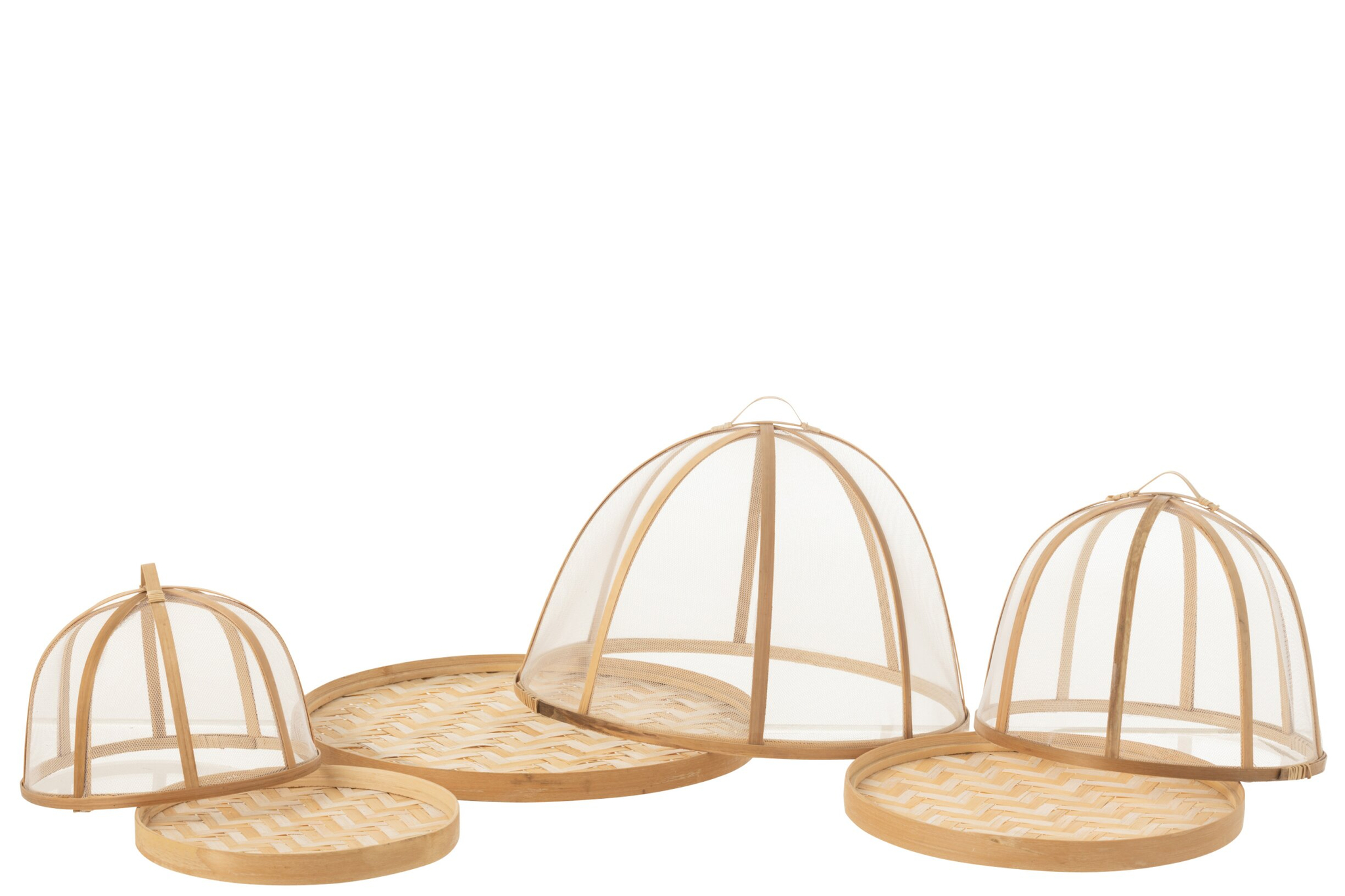 Dienblad Calora Bamboe Naturel - Set van 3
