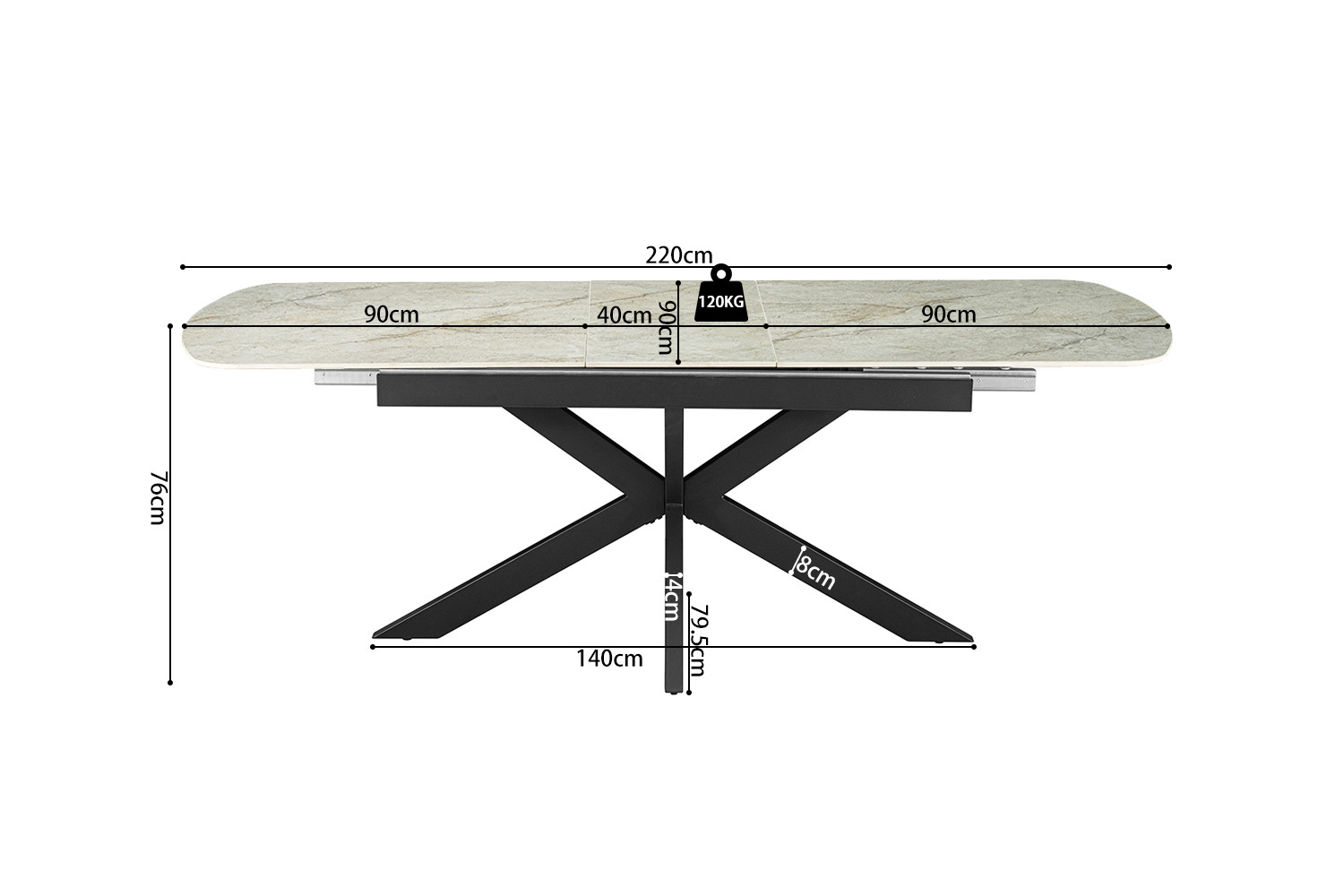 Tafel Biernino 220 cm - Afbeelding 10
