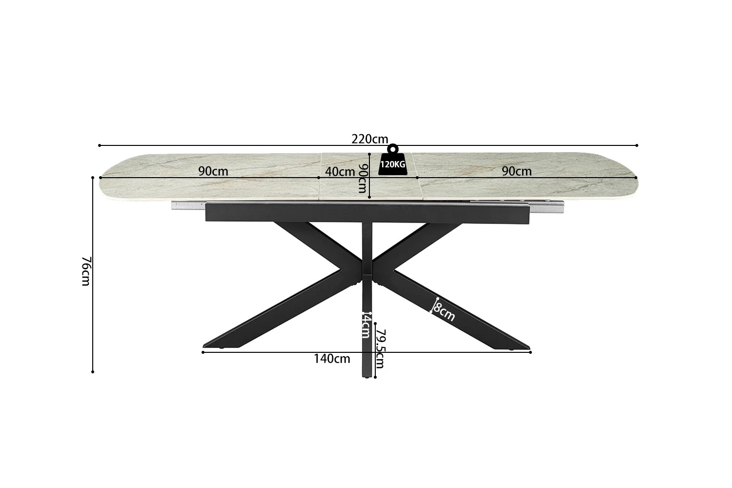Tafel Biernino 220 cm - Afbeelding 10