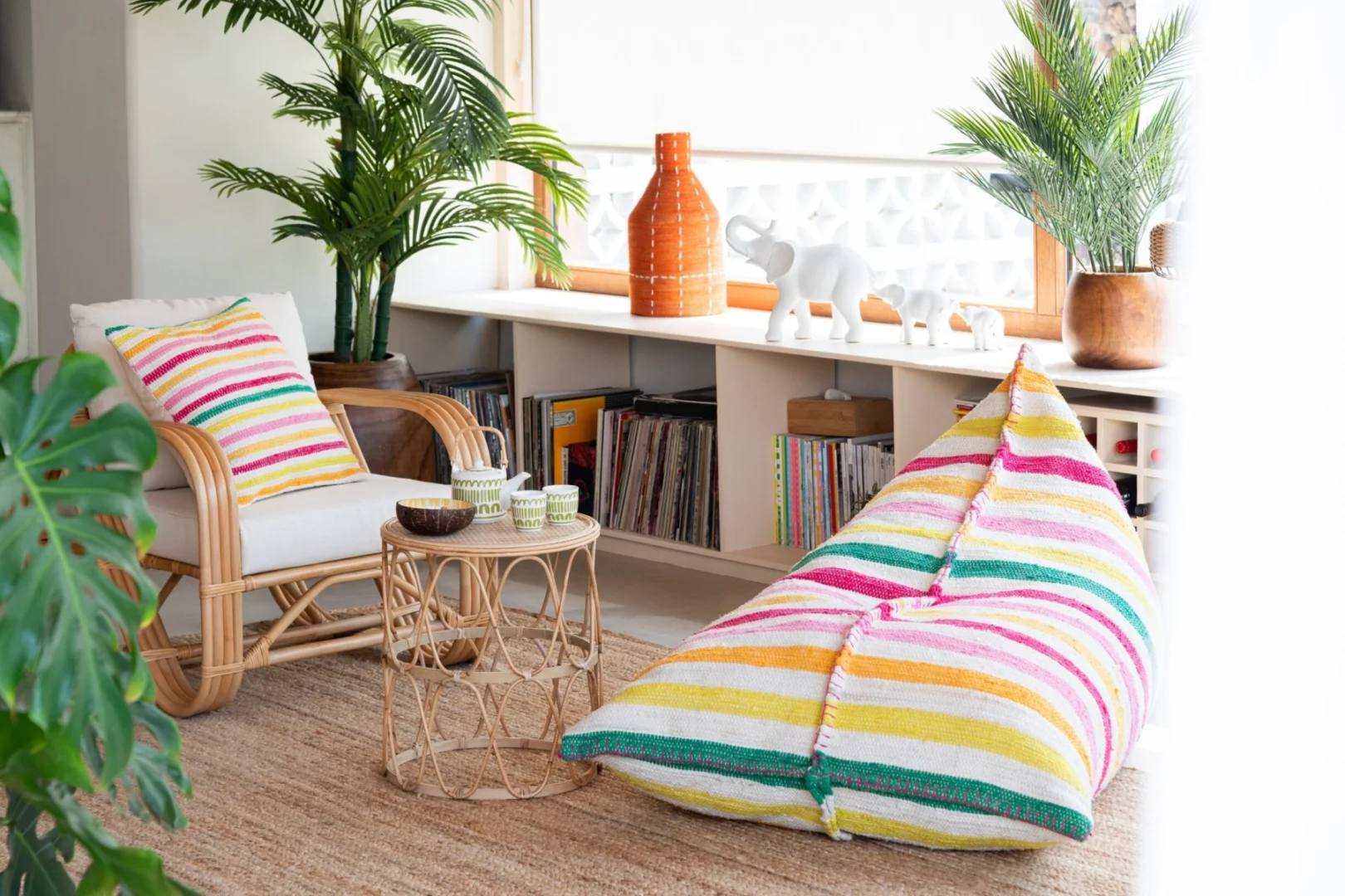 Vaas Brarrora Zeegras Meerkleurig H50 cm - Set van 3 - Afbeelding 2