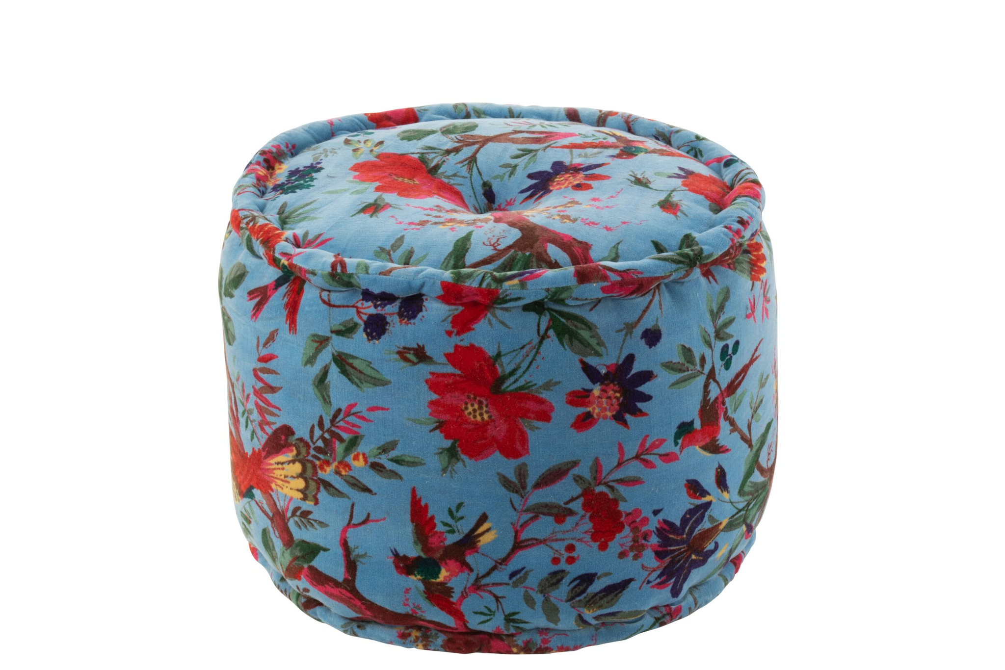 Poef Haudy Katoen Blauw - Afbeelding 5