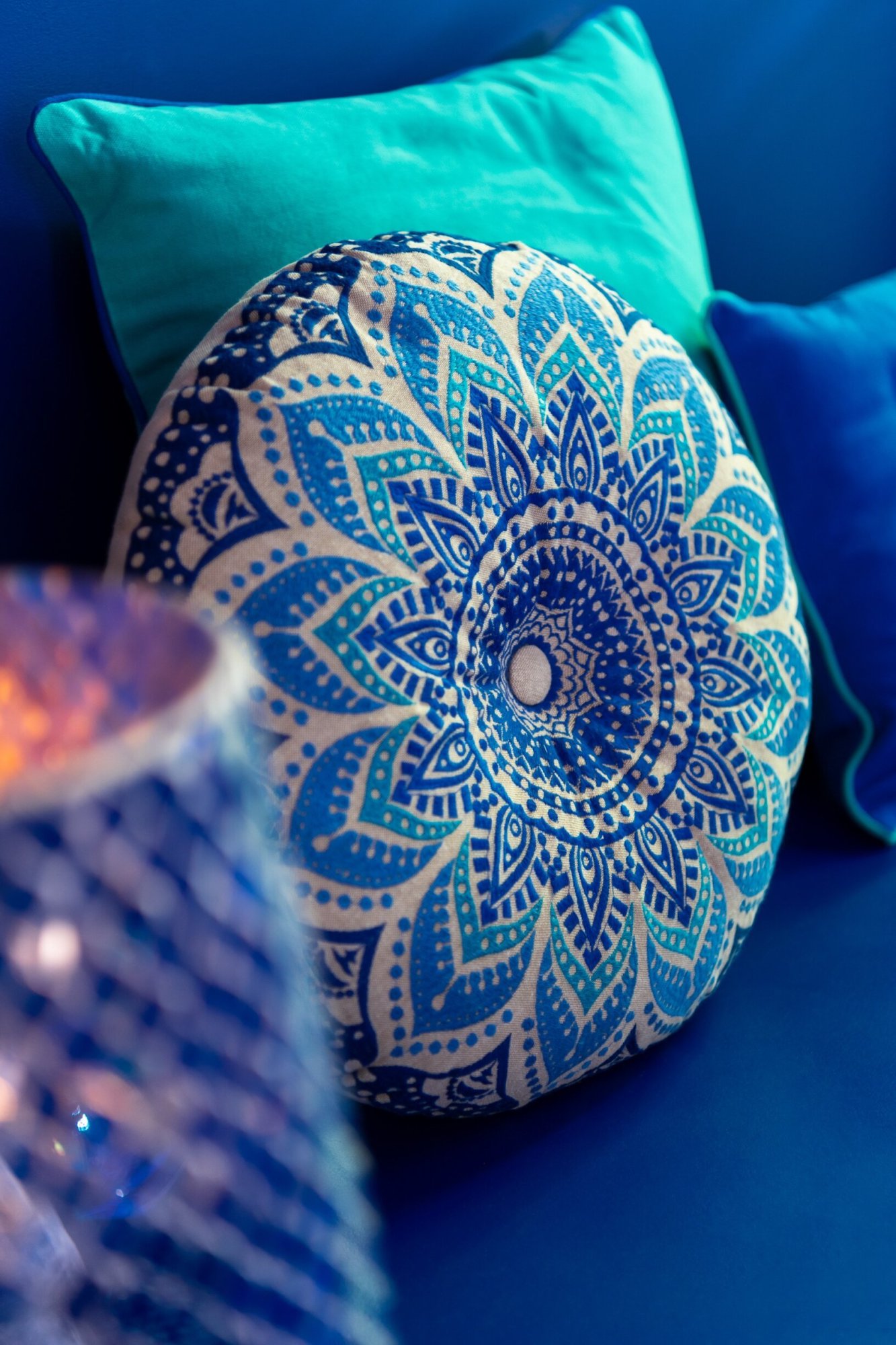 Kussen Kleeldio Blauw 40x40 cm - Set van 2 - Afbeelding 2