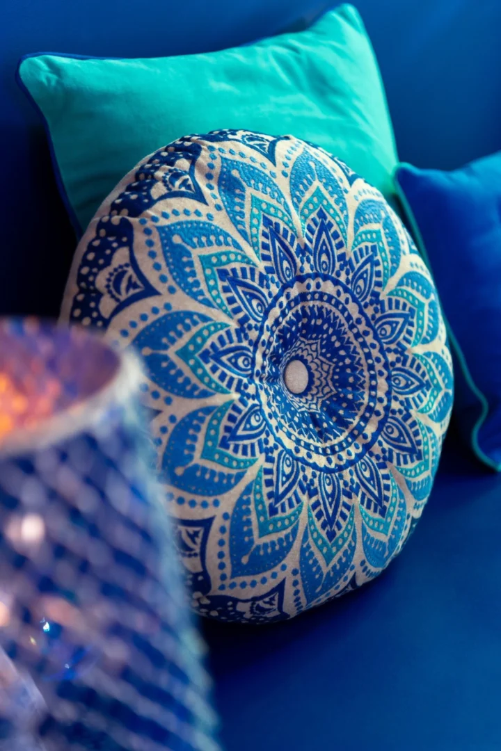 Kussen Kleeldio Blauw 40x40 cm - Set van 2 - Afbeelding 2
