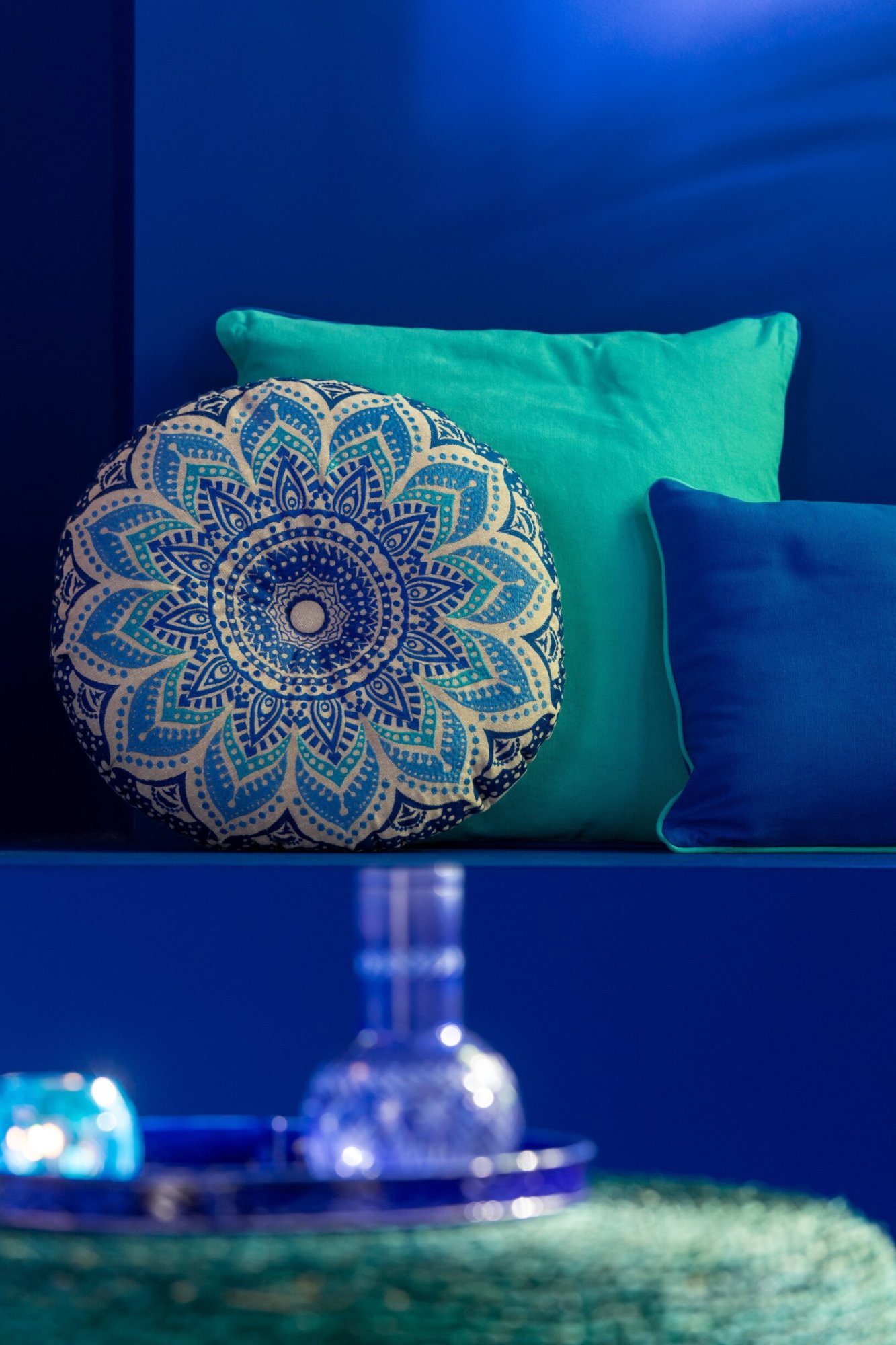 Kussen Kleeldio Blauw 40x40 cm - Set van 2 - Afbeelding 3