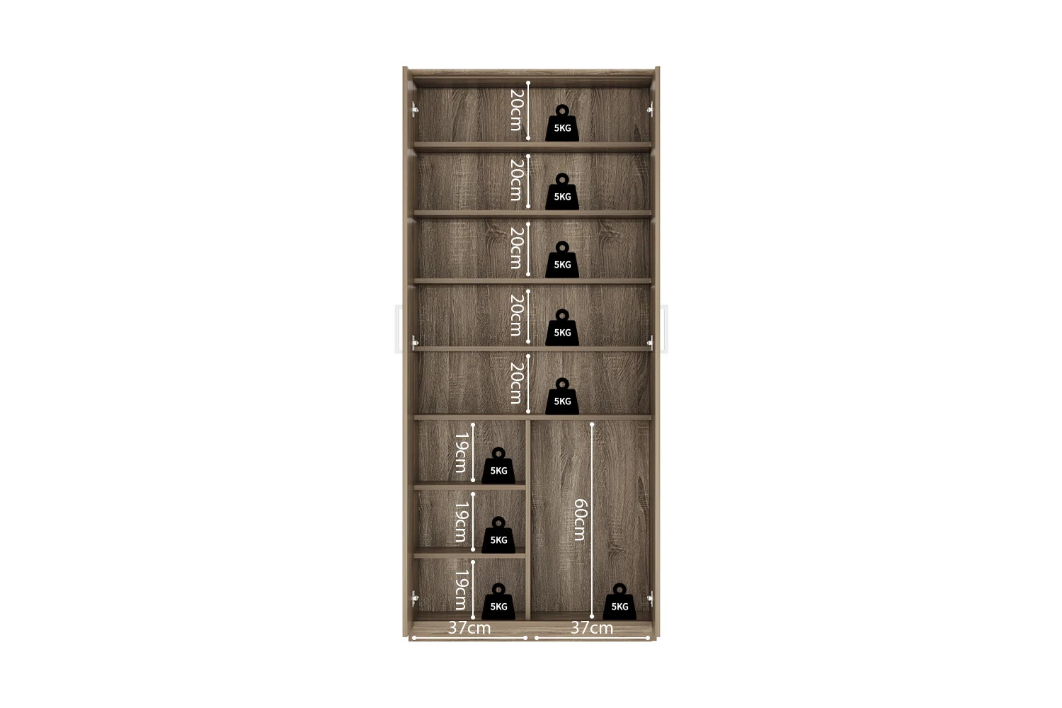 Schoenenkast Stedund 80 cm - Afbeelding 7