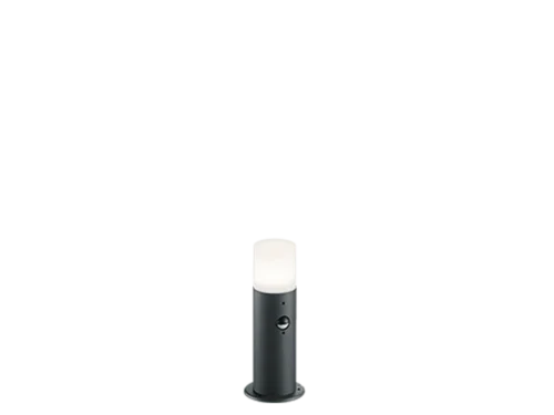Buitenlamp Mavone antraciet Ø12 cm met bewegingssensor en witte kap, set van 3 for tuinpad