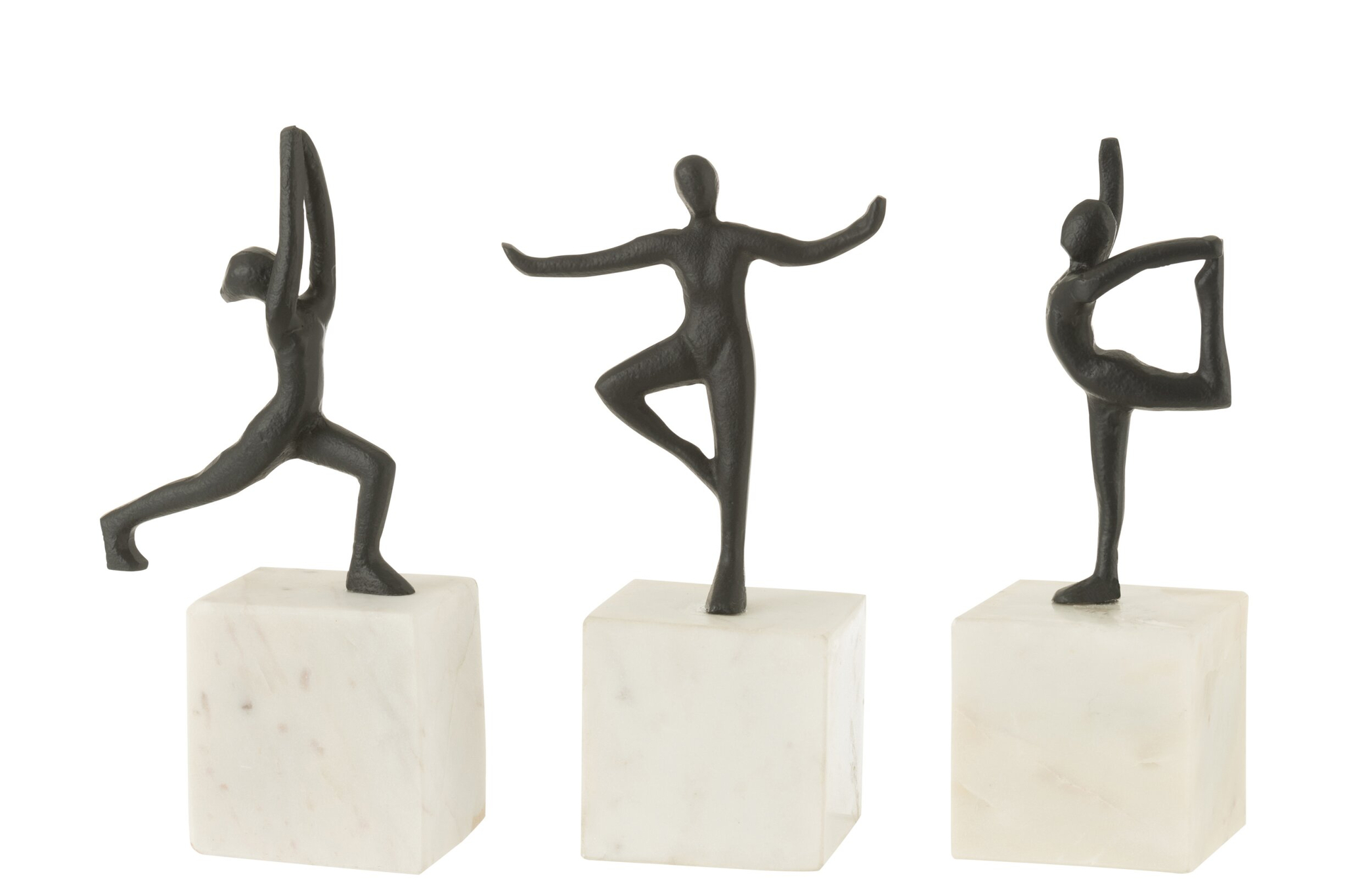 Beeld Lidan Aluminium Zwart H23 cm - Set van 3