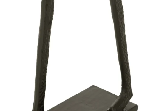 Sluner zwarte aluminium beeldsculptuur met slanke lijnen en stevige voet, set van 2, 150 cm hoog