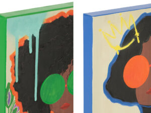 Schilderij Piendond Meerkleurig - Set van 2