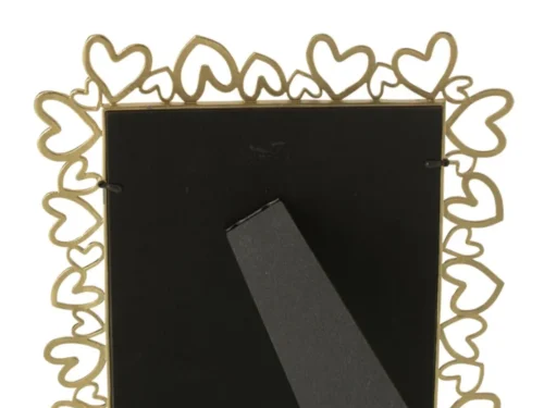 Fotolijst Zibal tin goud met hartvormige rand, elegante decoratieve lijst voor foto’s