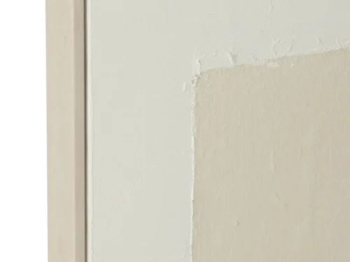 Schilderij Preellar Meerkleurig met canvas en lichte houten lijst, speels gelaagd design